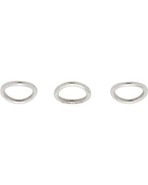 Ann Demeulemeester Oliva Ring Set - Black