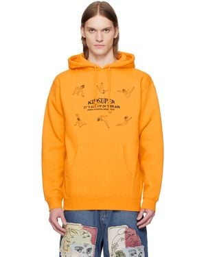Kidsuper Pull À Capuche Jaune 'It's All Up - Orange