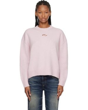 DIESEL Pull Rose En Laine Et Alpaga - Violet