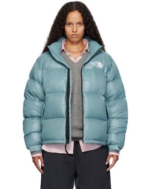 The North Face Ssense Exclusive 1996 Retro Shine Nuptse Down Jacket - Blue