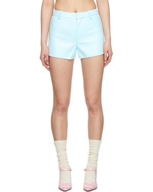 ShuShu/Tong Blue Faux-leather Shorts