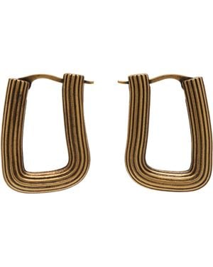 KHAITE Santa Fe Rectangular Earrings - White