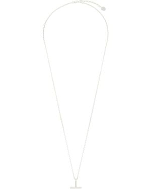 Tom Ford T Pendant Necklace - White