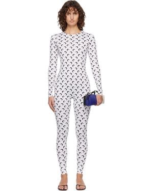 Marine Serre Recycled Jersey Moon Jumpsuit - Black