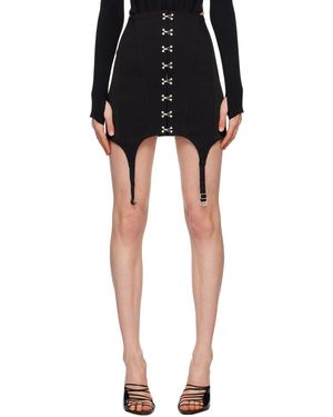 Dion Lee ブラック Corset Garter ミニスカート