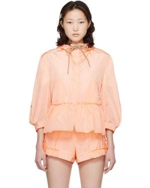 Simone Rocha Ruffle Frill Peplum Jacket - Pink
