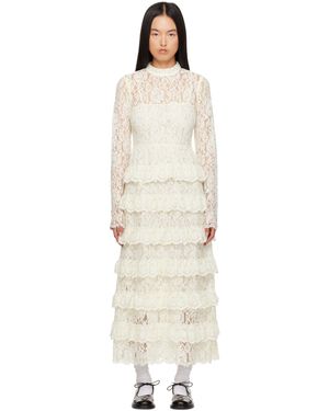 Sea Robe Longue Seraphina Blanc Cassé - Noir