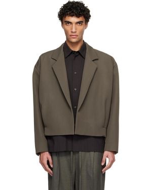 Fear Of God Khaki Cropped Blazer - Black
