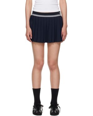 Sporty & Rich 'Src' Logo Abigail Miniskirt - Blue