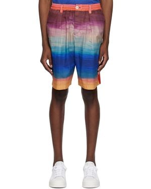 Marni Multicolor Printed Shorts - Blue