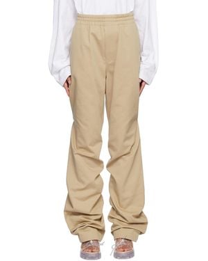 we11done Banded Shirring Pants - Natural
