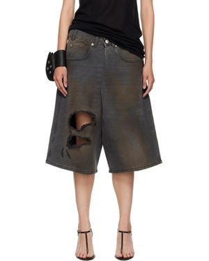 Lu'u Dan Kriss Kross Denim Shorts - Black