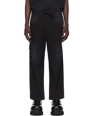 Balenciaga Cropped Skater Cargo Trousers - Black