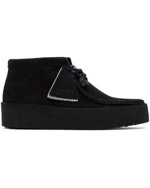 Clarks S Wallabee Cup Boot Nubuck - Black