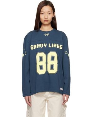 Sandy Liang Princeton Long Sleeve T-Shirt - Blue