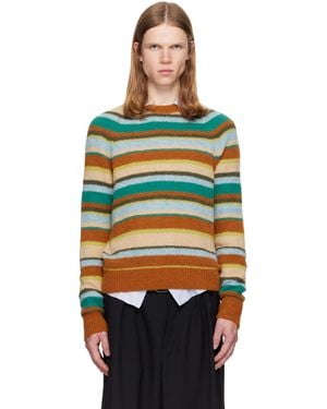 Dries Van Noten Striped Alpaca Knit Jumper - Multicolour