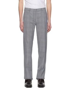 Coperni Pantalon Gris À Carreaux - Multicolore