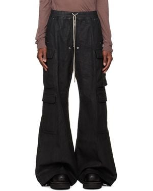 Rick Owens Tower Double Cargo Jumbo Belas Jeans - Black