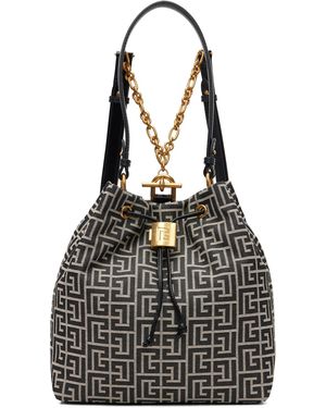 Balmain Pulse Monogram Jacquard Backpack - Black