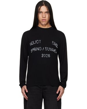 HELIOT EMIL Overo L/S T-Shirt - Black