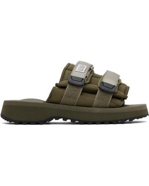 Suicoke カーキ Moto-puffab サンダル - ブラック