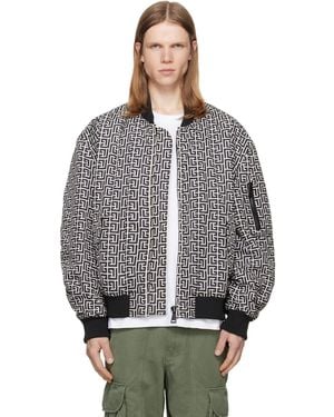 Balmain Monogram Bomber Jacket - Grey