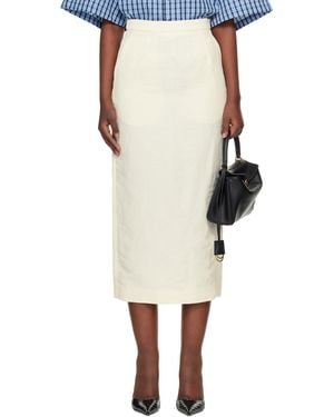 Willy Chavarria Off- Tubo Midi Skirt - White