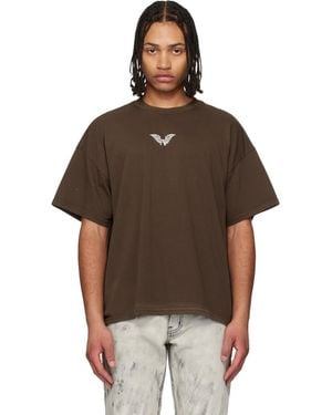 ALEXANDER DIGENOVA Logo Inside Out T-Shirt - Brown
