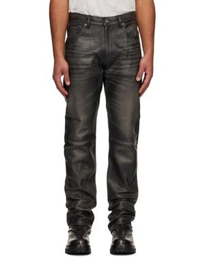 424 Fivepocket Leather Trousers - Black