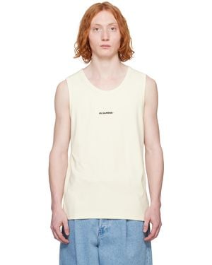 Jil Sander ベージュ Active ジャージ タンクトップ - ホワイト