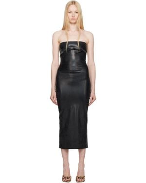 Miaou Robe Midi Lila Noire