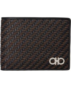 Ferragamo Woven Wallet - Black