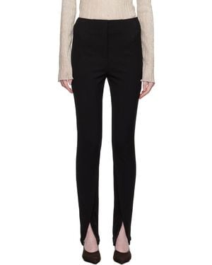 RECTO. Pantalon Noir À Fentes À Glissière