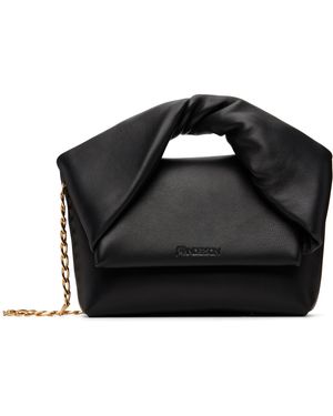 JW Anderson Petit Sac Noir À Poignée Torsadée