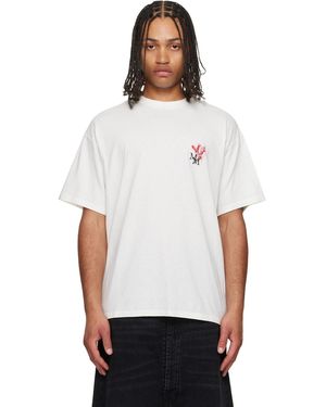 Maison Margiela Off- Floral Logo T-Shirt - White