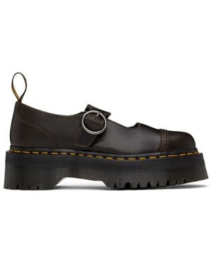 Dr. Martens Addina Orleans Leather Platform Loafers - Black