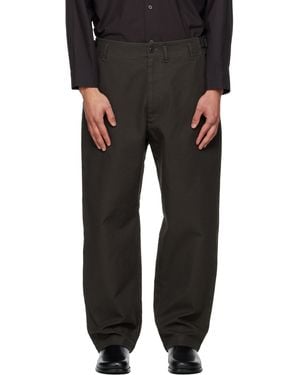 Lemaire Pantalon Carotte Brun - Noir