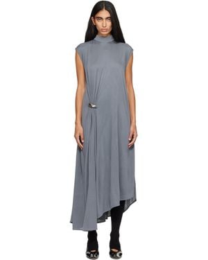 Bottega Veneta Crepe Viscose Jersey Maxi Dress - Blue