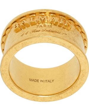 Balmain Signature Tubular Ring - Metallic