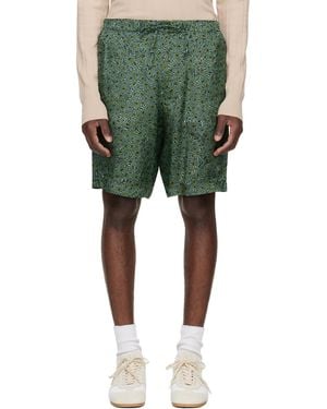 Dries Van Noten Viscose Shorts - Green