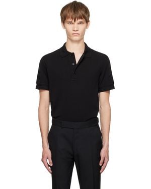 Tom Ford ブラック Piquet ポロシャツ
