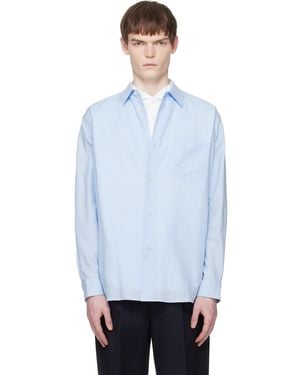 Ssstein Cotton Silk Oversized Regular Collar Shirt - Black