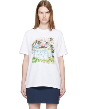 CASABLANCA Short Sleeve T‑Shirt - White