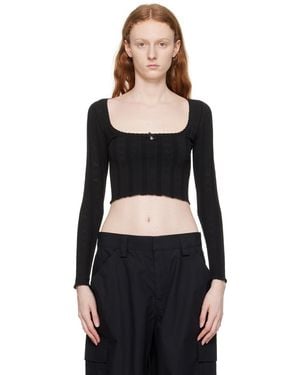 T By Alexander Wang ハードウェア 長袖トップス - ブラック