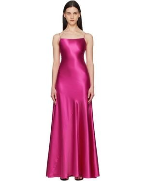 Alaïa Slip Silk Maxi Dress - Purple