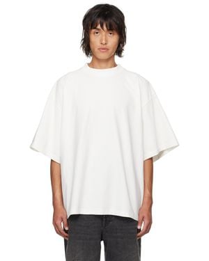 Hed Mayner ホワイト ドロップショルダー Tシャツ