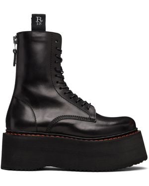 R13 Bottes Étagées Noires