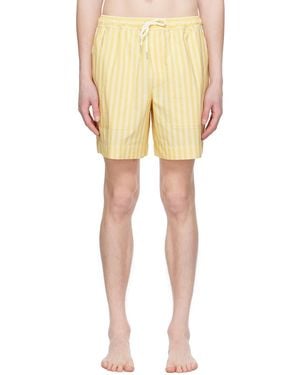 Maison Kitsuné Short de surf décontracté jaune