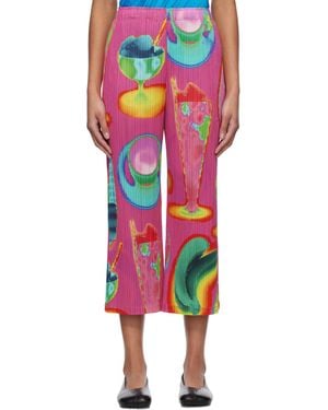 Pleats Please Issey Miyake Thermal Foods Pants - Red