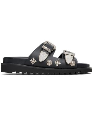 Toga Buckle Sandals - Black